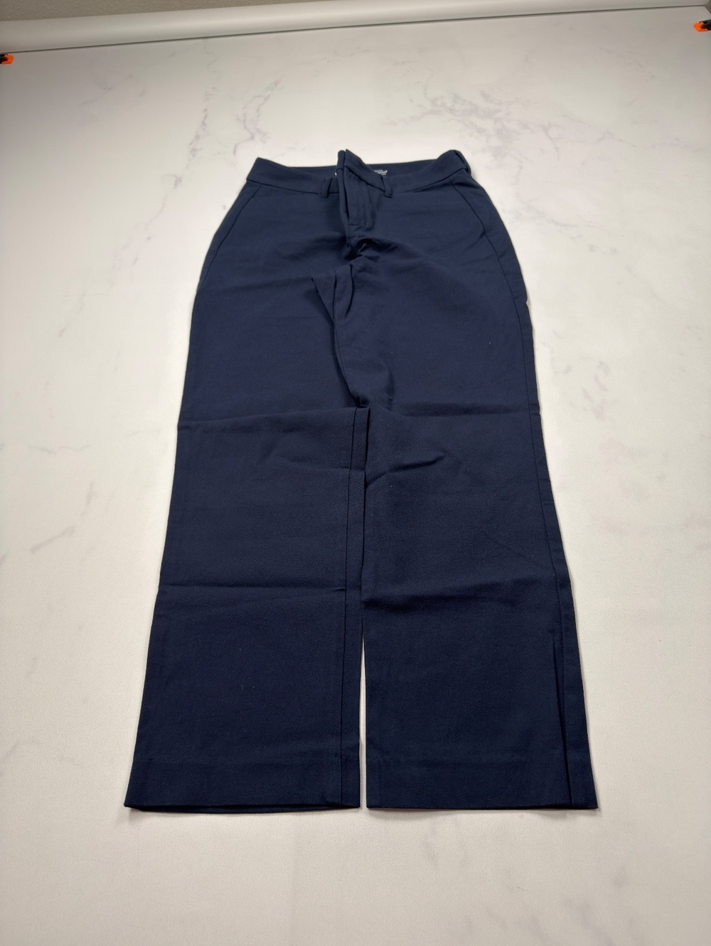 Old Navy Pixie Straight Trousers Navy 2010s Minimalist Straight Leg - Womens 4